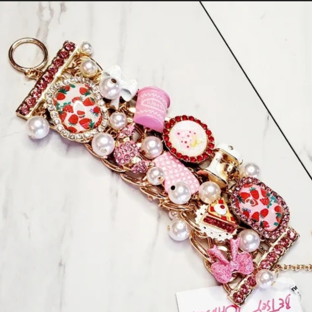 Betsy Johnson strawberry bracelet